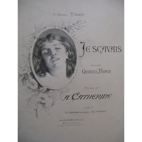 CATHERINE A. Je Scavais Chant Piano