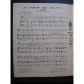 HAHN Reynaldo Ciboulette Chanson de Route Chant Piano 1923