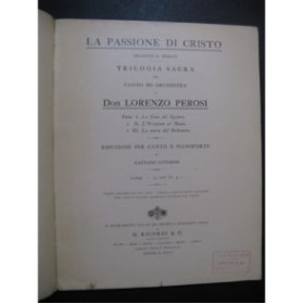 PEROSI Lorenzo La Passione di Cristo Piano Chant 1898