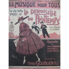 GOUBLIER Henri La Demoiselle du Printemps Opérette Chant Piano