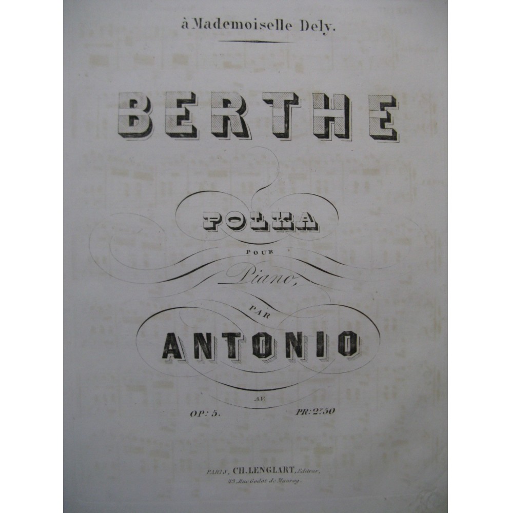 ANTONIO Berthe Piano XIXe siècle