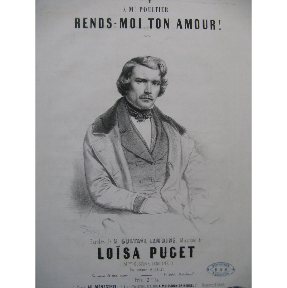 PUGET Loïsa Rends Moi Ton Amour Chant PIano ca1850
