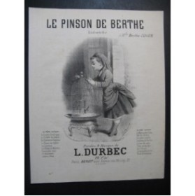 DURBEC L. Le Pinson de Berthe Chant Piano XIXe siècle