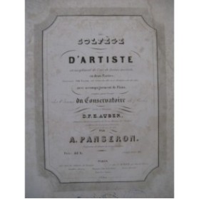 PANSERON Auguste Solfège d'Artiste 1842
