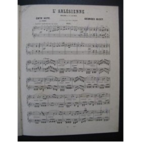BIZET Georges L'Arlésienne La Ferme Piano 4 mains ca1885