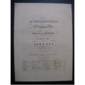 GABUSSI Le Ninfe Misteriose Chant Piano ca1840