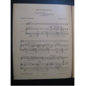 CAPLET André Détresse ! Chant Piano 1919