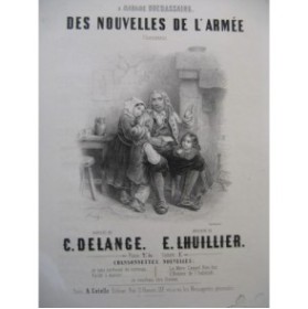LHUILLIER E. Des Nouvelles de l'Armée Chant Piano ca1850