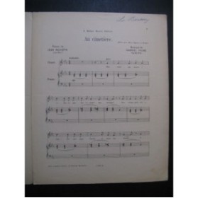 FAURÉ Gabriel Au Cimetière Chant Piano ca1890