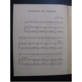 GODARD Benjamin Chanson de Florian Chant Piano ca1890