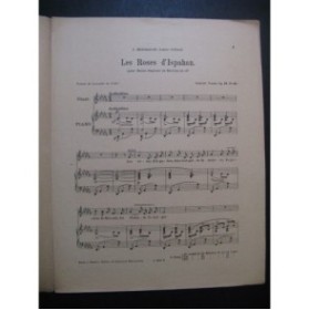FAURÉ Gabriel Les Roses d'Ispahan Chant Piano