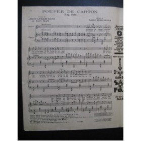 BROWN Nacio Herb Poupée de Carton Piano Chant 1929