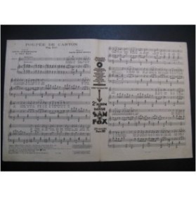 BROWN Nacio Herb Poupée de Carton Piano Chant 1929