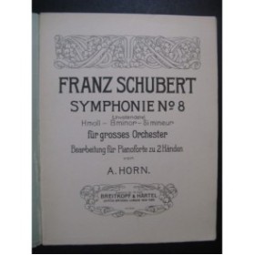 SCHUBERT Franz Symphonie No 8 Piano