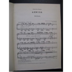 ROSSINI G. Armida Opéra Chant Piano 1979