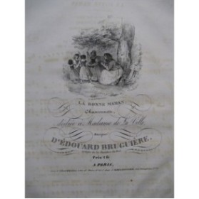 BRUGUIÈRE Édouard La Bonne Maman Chant Piano ca1830