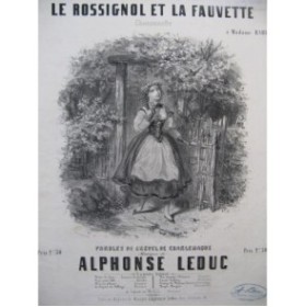 LEDUC Alphonse Le Rossignol et la Fauvette Chant Piano 1849