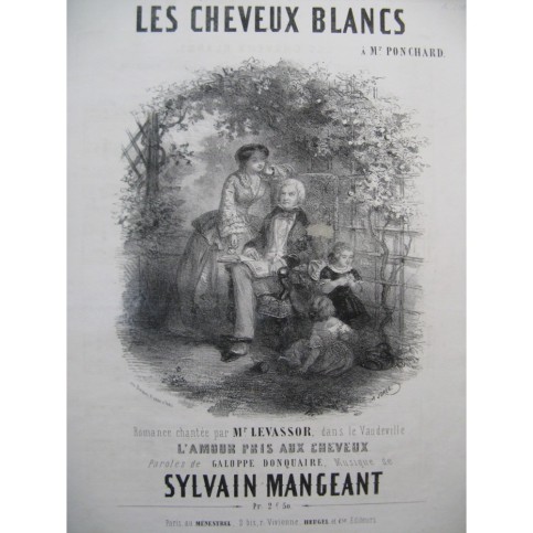 MANGEANT Sylvain Les Cheveux Blancs Chant Piano ca1850