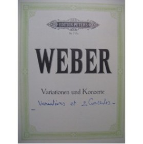 WEBER Variationen und Konzerte pour Piano