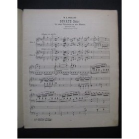 MOZART W. A. Sonate D dur 2 Pianos 4 mains 1895