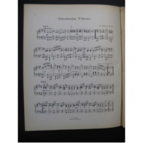 SCHUBERT Franz Deutsche Tänze op 33 Piano 1904