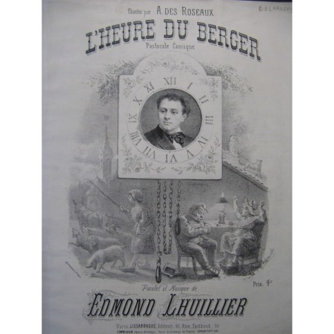 LHUILLIER Edmond L'Heure du Berger Chant Piano ca1850