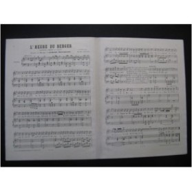 LHUILLIER Edmond L'Heure du Berger Chant Piano ca1850