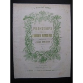 MEMBRÉE Edmond Le Printemps Chant Piano ca1850