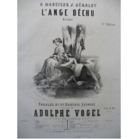 VOGEL Adolphe L'Ange Déchu Nanteuil Piano Chant ca1840