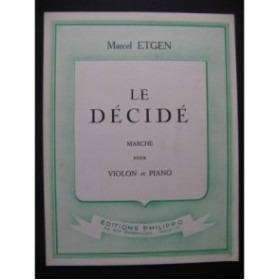 ETGEN Marcel Le Décidé Violon Piano 1961