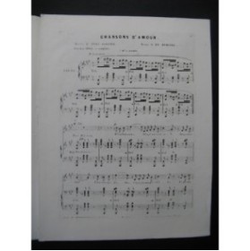 MEMBRÉE Edmond Chansons D'amour Chant Piano ca1850