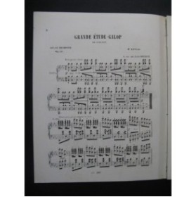 QUIDANT Alfred Grande Etude-Galop Piano ca1850