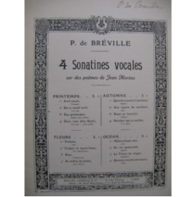 DE BRÉVILLE Pierre 4 Sonatines Vocales No 4 Océan Dédicace Chant Piano 1928