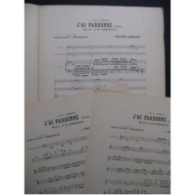 SCHUMANN Robert J'ai pardonné Piano Violon Violoncelle ca1900