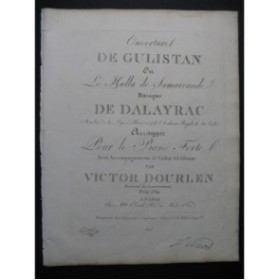 DALAYRAC Nicolas Gulistan Ouverture Opéra Violon Piano ca1820