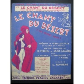 ROMBERG Sigmund Le Chant du Désert No 2 Chant Piano 1930