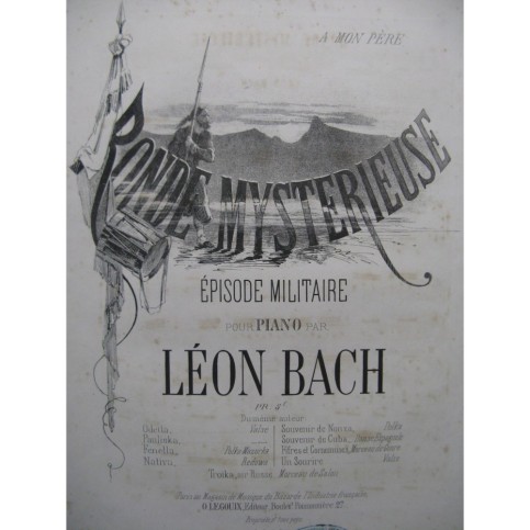 BACH Léon Ronde Mystérieuse Piano XIXe siècle
