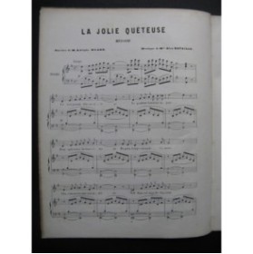 Mme BATAILLE Alexandre La Jolie Quéteuse Chant Piano ca1850