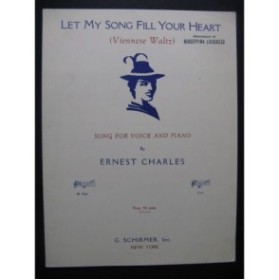 CHARLES Ernest Let My Song Fill Your Heart Chant Piano 1936