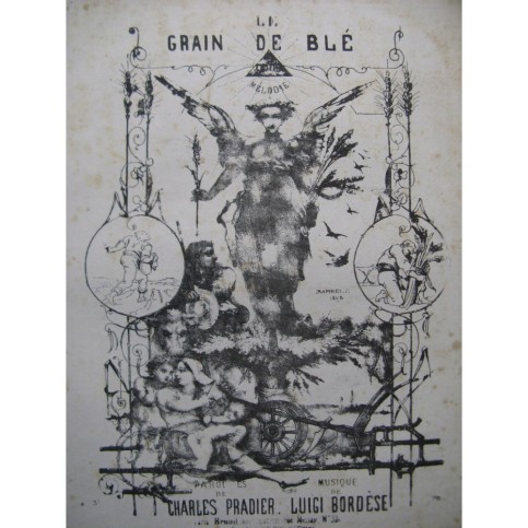 BORDESE Luigi Le Grain de Blé Chant Piano 1868