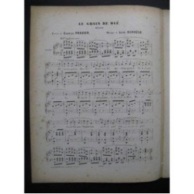 BORDESE Luigi Le Grain de Blé Chant Piano 1868