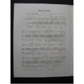 TOURNEUR J. B. Brise du Soir Chant Piano ca1840