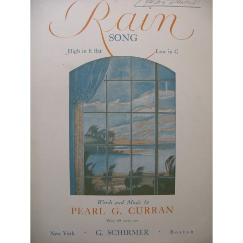 CURRAN Pearl  G. Rain Chant Piano 1920