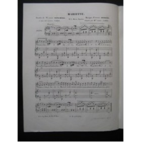 ARNAUD Étienne Mariette Chant Piano XIXe siècle