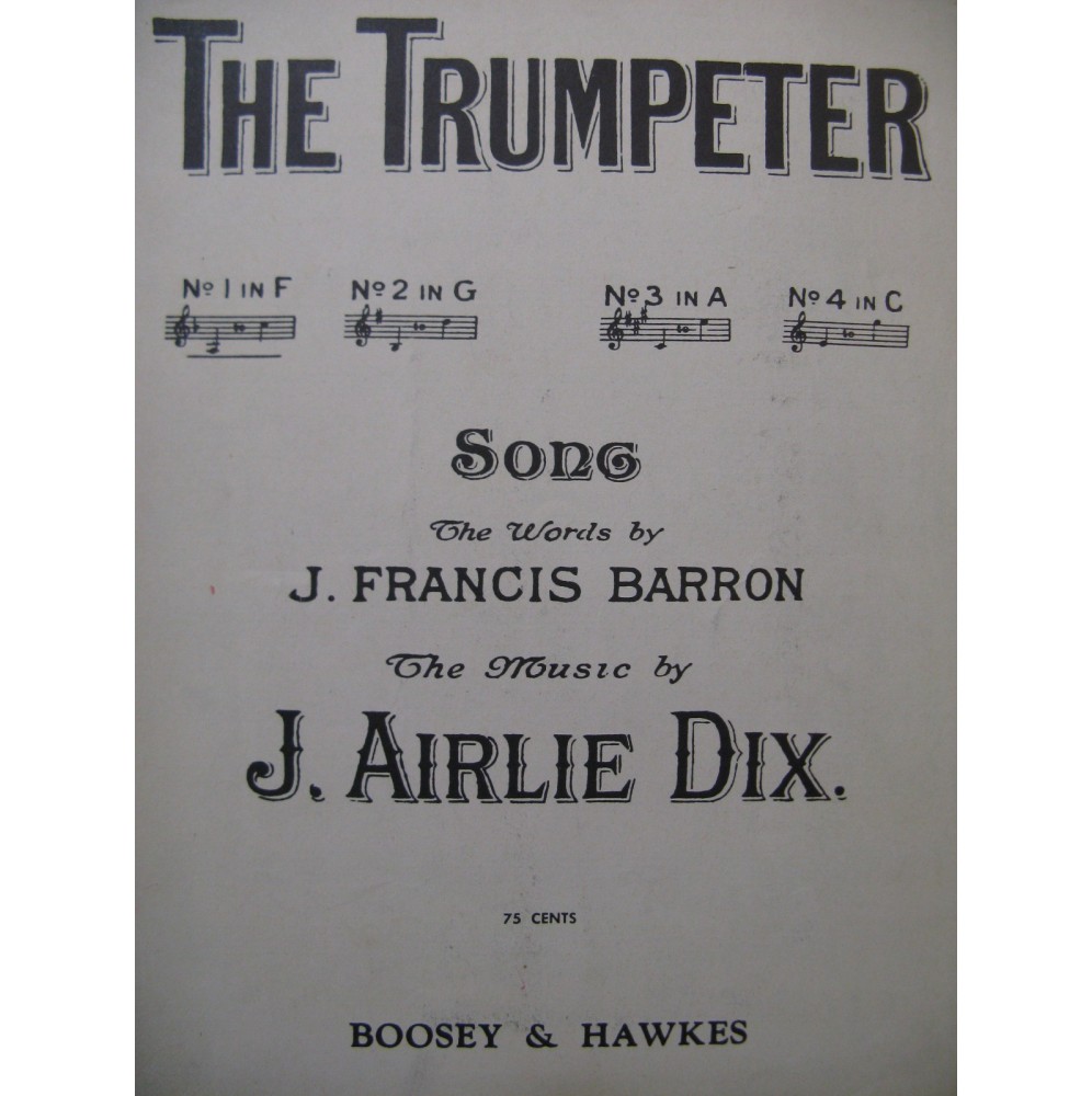 AIRLIE DIX J. The Trumpeter Chant PIano 1931