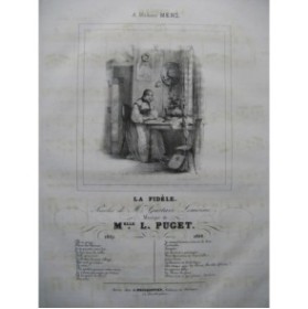 PUGET Loïsa La Fidèle Chant Piano 1838