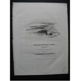 GRISAR Albert Adieu beau rivage de France Chant Piano ca1830