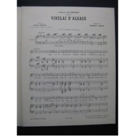 LEGAY Marcel Virelai d'Alsace Chant Piano 1937
