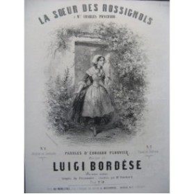 BORDÈSE Luigi La Sœur des Rossignols Chant Piano ca1850