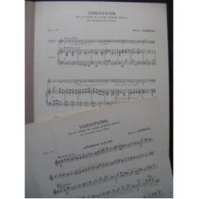TOURNIER Franz Variations Claude Lejeune Saxophone Alto Piano 1955
